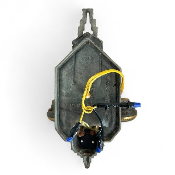 Antique 1920s Markel Gothic Art Deco MEP Inc Light Fixture Wall Sconce working - Picture 7 of 12